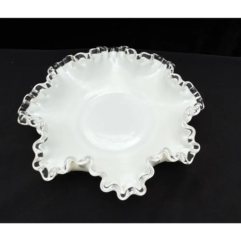 Vintage Fenton White Milk Art Glass 8